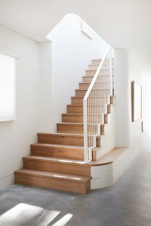 Classic Craftsman Home, Staircase Detail, Luxury Staircase, Contemporary Stairs, Three Birds Renovations, Wood Railing, Bungalow Renovation, Tiny Cottage, Residential Architect