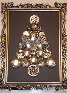 Karen's Ideas Galore!: Button Christmas Tree Trendy Diy Jewelry, Christmas Trees Ideas, Button Christmas Tree, Jeweled Christmas Trees, Jeweled Christmas, Christmas Buttons, Jewelry Christmas Tree, Vintage Jewelry Crafts, Metal Tree Wall Art