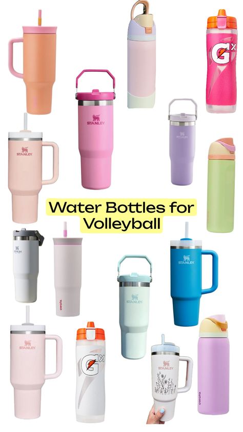 Water Bottles for Volleyball #fyp #shufflefyp #Volleyball #stanley #owala #waterbotle #Gatorade Stanley Water Bottle, Volleyball, Water Bottles, Water Bottle, Water