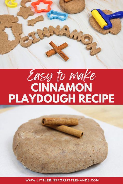 Learn how to make this Easy Cinnamon Playdough Recipe for kids! Get our recipe for this homemade cinnamon playdough. It is a fun and creative way for kids to use their fine motor skills. This cinnamon playdough recipe is perfect for little ones to smell the scents of Fall. Cinnamon Playdough Recipe, Cinnamon Playdough, Preschool Recipes, Homemade Slime Recipe, Diy Playdough, 2023 Crafts, Diy Cinnamon, Cozy Fall Recipes, Homemade Playdough Recipe