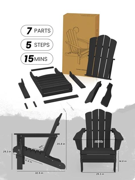 Rosecliff Heights HDPE Folding Adirondack Chair & Reviews | Wayfair Composite Adirondack Chairs, Folding Adirondack Chair, Adirondack Chairs Patio, Porch Rocker, Folding Adirondack Chairs, Plastic Adirondack Chairs, Large Chair, Backyard Deck, Green Chair