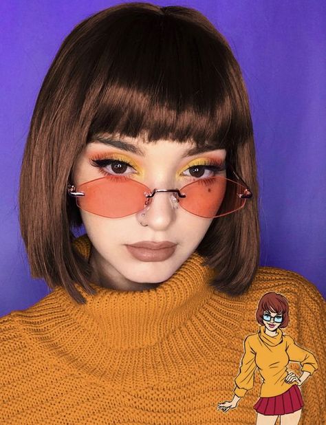 Velma Makeup, Demon Fairy, Velma Halloween, Velma Costume, Velma Cosplay, Halloween Duos, Creepy Costumes, Halloween Coustumes, Career Fields