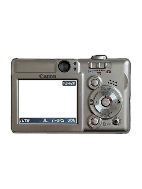 Vintage Canon Digital Camera cutout for collage and suffles #canon #digitalcamera #vintage #2000saesthetic #cutouts #shuffles Digital Camera Frame, Collage Wishlist, Digital Camera Template, Canon Vintage Camera, Cutouts For Shuffles, Digital Camera Overlay, Canon Cameras, Vintage Photo Template, Camera Png Aesthetic