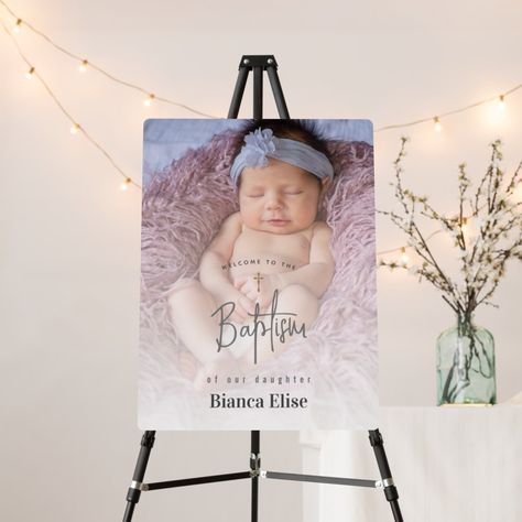 Baptismal Picture Ideas, Baptism Photoshoot Ideas Boys, Baptism Welcome Sign, Baptism Welcome Board, Create Sign, Baby Shop, Baby Photos, Welcome Sign