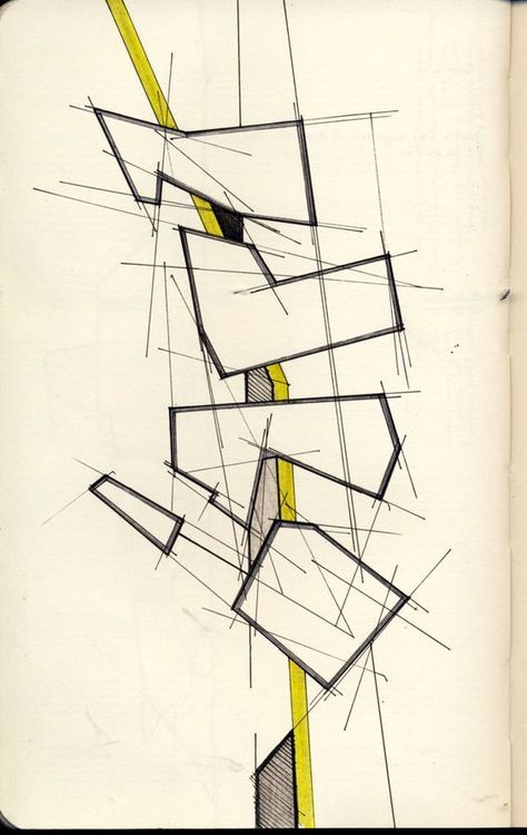 Sketchbook Architecture, Deconstructivism, Architecture Sketchbook, Architecture Concept Diagram, Concept Diagram, Architecture Concept Drawings, Abstract Drawing, Architectural Sketch, Diagram Architecture