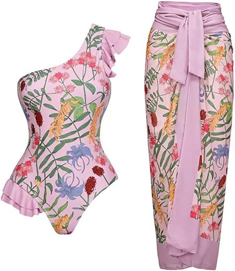 Classy Swimsuit, Pink Bathing Suit, Ruffle Bathing Suit, Summer Bodysuits, Chic Swimsuit, Padded Swimwear, Floral Bathing Suits, Suit Vintage, Modest Swimsuits