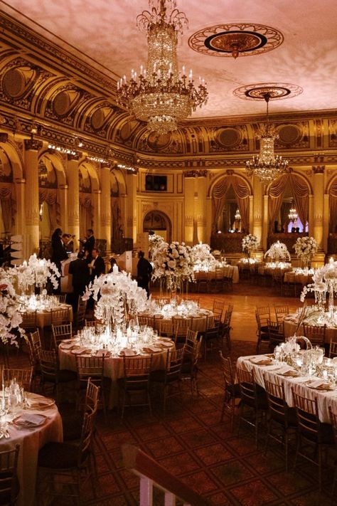 Art Deco Wedding Venue, Loft Wedding Reception, Plaza Hotel Wedding, Hotel Wedding Receptions, Ballroom Wedding Reception, Wedding Vineyard, City Wedding Venues, Dream Wedding Reception, Indoor Wedding Receptions