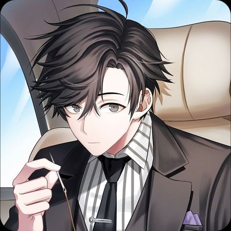 Jumin Han Mystic Messenger, Mystic Messenger Jumin, Mystic Messenger Characters, Brown Hair Men, Black Brown Hair, Rainbow Order, Jumin Han, Fictional Crushes, Mystic Messenger