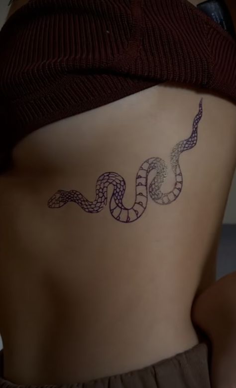 Snake Tattoo On Ribcage, Snake Wrapped Around Collar Bone Tattoo, Side Hip Tattoos Snake, Ribcage Snake Tattoo, Snake Tattoo Ribs Woman, Snake Tattoo Ribcage, Snake Rib Tattoos For Women, Snake Tattoo On Ribs, Snake Tattoo Between Breast