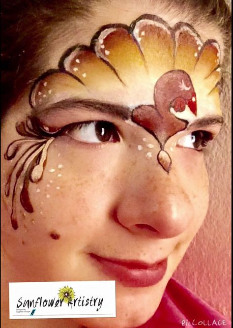 Turkey Turkey Face Paint, Face Painting Easy, Face Painting Halloween, Face Painting, Holiday Parties, Painting Inspiration, Carnival Face Paint, Halloween, Makeup