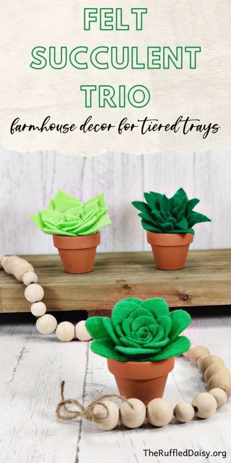 Diy Plant Ornaments, Succulent Theme Party Decor, Diy Felt Plants, Felt Succulents Template Free, Felt Succulent Pattern, Succulent Crafts Diy, Fabric Plants Diy, What To Make With Felt, Plant Themed Crafts