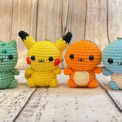 Amigurumi Crochet Pokemon, Pokemon Crochet Amigurumi, Crochet Pokemon Characters Free Pattern, Easy Pokemon Crochet Patterns, Free Pokemon Crochet Patterns Amigurumi, Easy Crochet Pokemon, Chibi Amigurumi Free Pattern, Small Pokemon Crochet Patterns Free, Amigurumi Free Pattern Pokemon