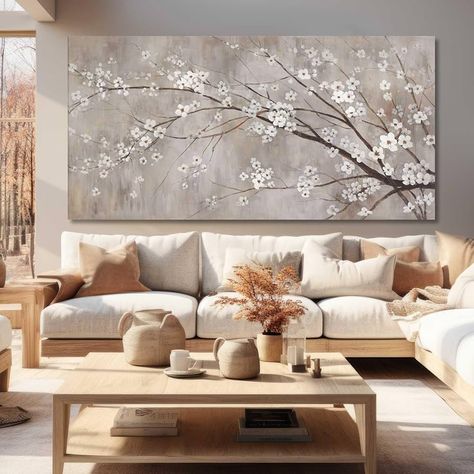 Amazon.com: XIANSHOU Botanical Wall Decor Paintings Canvas Wall Art for Living Room White Flower Pictures Artwork Decorations for Bedroom Dining Room Office 29"x 58" Home Decor Ready to Hang: Posters & Prints White Flower Pictures, Plant Wall Decor, Botanical Wall Decor, Spice It Up, Family Room Decorating, Abstract Wall Decor, Wall Decor Pictures, Living Room White, Dining Room Office