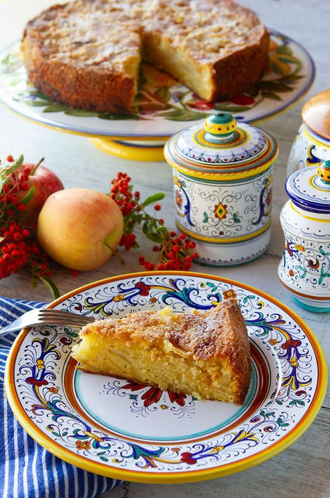 Fall Apple Almond Cake | Italian Food Forever French Apple Almond Cake, Apple Cake Almond Flour, Apple Almond Cake, Flour Desserts, Apple And Almond Cake, Apple Torte, Almond Flour Desserts, Spiced Whipped Cream, Almond Flour Cakes