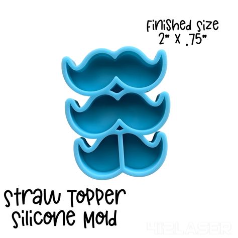 Mustache Straw Topper Silicone Mold | Resin Mold | Epoxy Mold | Silicone Mold by 412Laser on Etsy Glitter Alcohol, Boys Cup, Straw Toppers, Rubbing Alcohol, Resin Molds, Silicone Mold, Alcohol Ink, Epoxy Resin, Silicone Molds