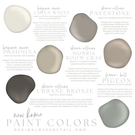 New Home Paint Colors!! — Design Loves Detail Organic Modern Paint Colors, Organic Paint Colors, Little Home Design, Design Loves Detail, Home Wall Colour, Modern Home Inspiration, Modern Paint Colors, Home Paint Colors, Greige Paint Colors