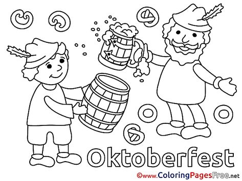 Oktoberfest Coloring Pages, Coloring Pages Free Printable, Tattoos Women, Printable Pictures, Fall Party, Craft Work, Printable Coloring Pages, Coloring Sheets, Printable Coloring