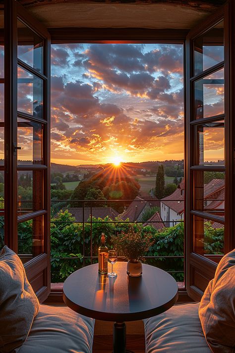 Modern comforts with a glimpse of history Peacefully Aesthetic, Beautiful Window View, Nice View Wallpaper, Bedroom Views Nature, Window Aesthetic Wallpaper, Beautiful Views From Windows Nature, Window View Nature, Hotel Room Window, Best Views In The World