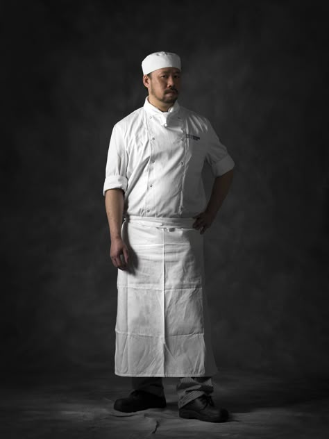 Fine art photo study in the professional kitchen. Ruaridh Mckenna 2019. C Chef Fashion, Chef Outfit, Fashion Categories, Environmental Portrait, Photo Study, Honours Degree, Chef Uniform, Chef Clothes, Environmental Portraits