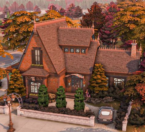 Outer Ideas, Dark Academia House, Academia House, Storybook Homes, Little House Plans, Academia Decor, Dark Academia Decor, Favourite Season, Sims 4 House Design