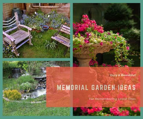 Easy Memory Garden Ideas For Remembering Loved Ones Home Memorial Garden Ideas, Garden Memorials For Loved Ones, Memorial Flower Garden Ideas, Memory Garden Ideas Diy Memorial, Garden Memorial Ideas, Memorial Garden Ideas Diy, Memory Garden Ideas Diy, Memory Garden Ideas, Small Memorial Garden Ideas