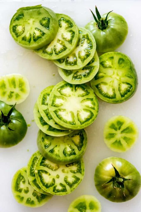 Fried Green Tomatoes are crispy on the outside and tangy and juicy on the inside. They are a fantastic appetizer all on their own, or you can use them to make salads, serve as a side, or use to top sandwiches and burgers! #fried #greentomatoes #friedgreentomatoes #appetizer #best #homemade #classic #southern #tomatoes #sidedish Green Tomatoes Fried, Top Sandwiches, Hot Dog Relish Recipe, Baked Green Tomatoes, Summer Produce Recipes, Green Tomato Pie, Hot Dog Relish, Green Tomato Salsa, Southern Tomato Pie