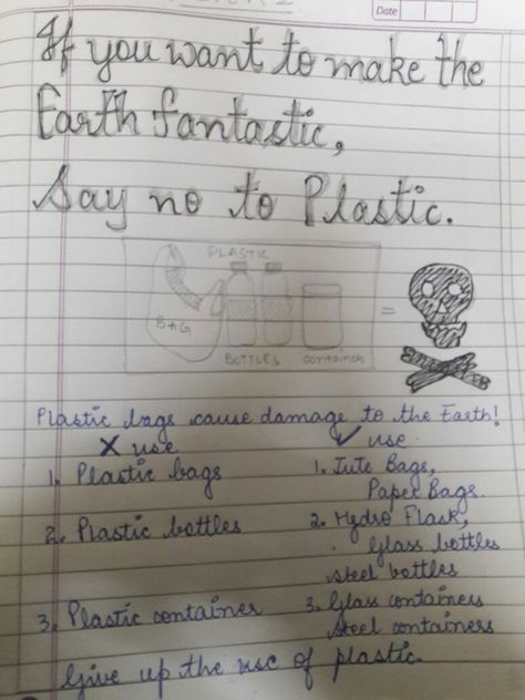 Poster on 'Say no to Plastic Bags ' Say No To Plastics Posters, Say No To Plastic Bags Posters Drawing, Paper Bag Day Poster, Say No To Plastic Slogans, Say No To Plastic Posters Drawing, Say No To Plastic Posters, Say No To Plastic Posters Creative, Save Water Slogans, Handmade Teachers Day Cards