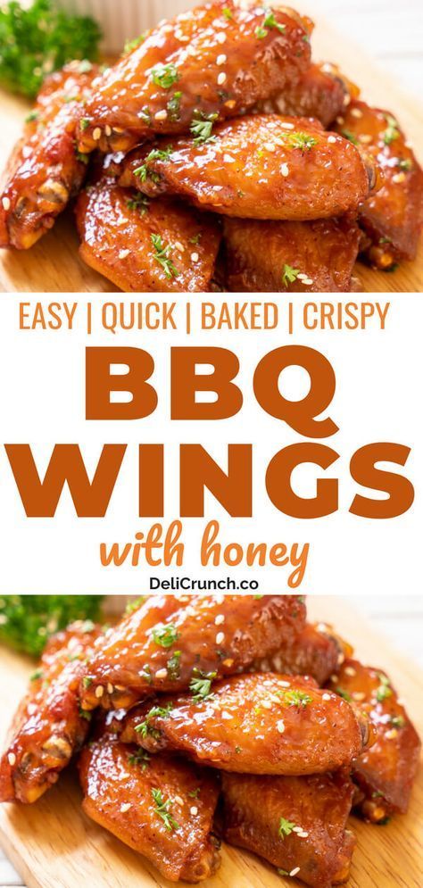 Baking Chicken In Oven, Easy Barbecue Recipes, Baked Bbq Chicken Wings, Chicken In Oven, Bbq Wings Recipe, Honey Bbq Chicken Wings, Bbq Chicken Wings Recipe, Honey Bbq Wings, Baking Chicken