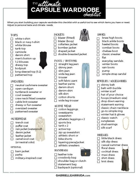 Create Capsule Wardrobe, Wardrobe Checklist, Minimalist Wardrobe Capsule, Capsule Wardrobe Checklist, Ultimate Capsule Wardrobe, Capsule Wardrobe Women, Capsule Wardrobe Casual, Capsule Wardrobe Basics, Classic Capsule Wardrobe