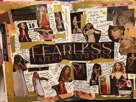 Taylor Swift Fearless Journal, Fearless Taylor Swift Journal, Fearless Song, Fearless Album, Taylor Swift Drawing, Music Journal, Year Book, Taylor Swift Fearless, Taylor S