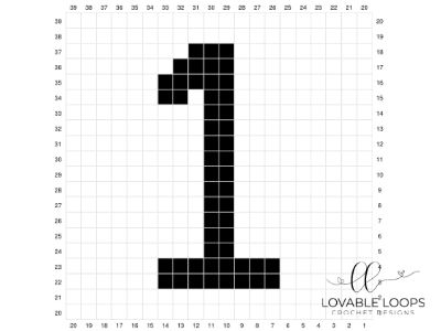 Crochet Math, Chart Crochet, Crochet Numbers, Crochet Letters, One Number, Crochet Graph, Graph Crochet, Number Patterns, Pixel Crochet