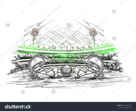 Cricket Stadium Drawing, Cricket Stadium Background, Tournament Poster, Stadium Background, Face Background, Cricket Tournament, Cricket Poster, Cricket Stadium, Food Post