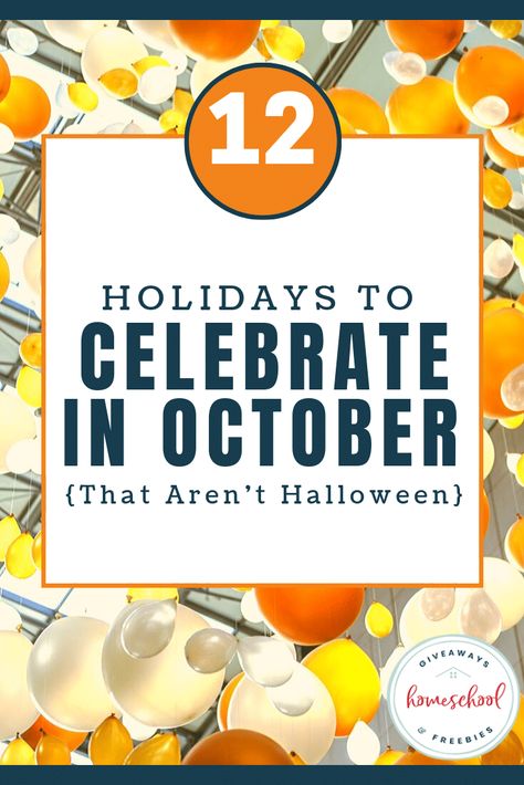 12 Holidays to Celebrate in October (That Aren't Halloween) October Holidays 2024, October Homeschool, Library Director, Halloween Homeschool, October Themes, National Holiday Calendar, October Celebrations, Homeschool Holidays, Homeschool Fun