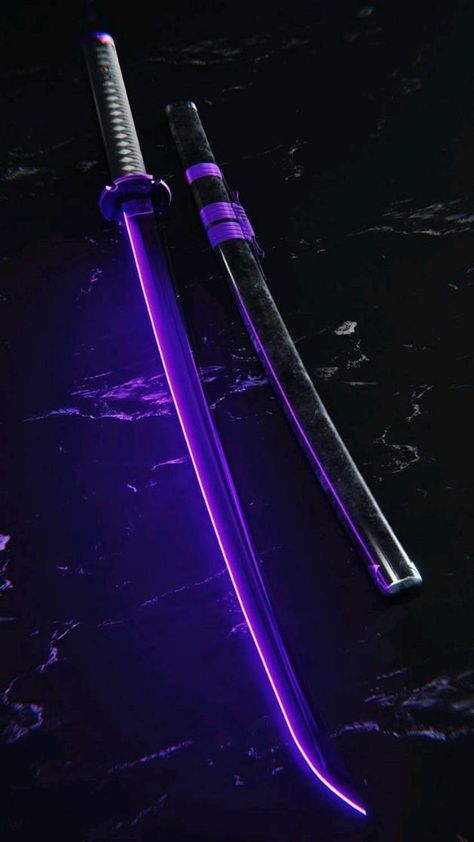 Purple Assassin Aesthetic, Guerriero Samurai, Samurai Wallpaper, رورونوا زورو, Pretty Knives, Fantasy Props, Cool Wallpapers For Phones, Cool Swords, Samurai Swords