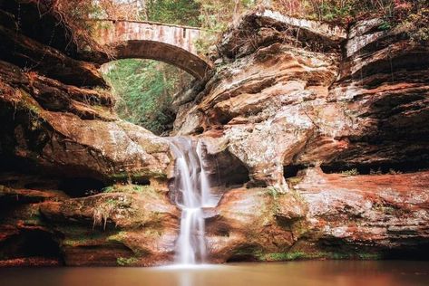 Hocking Hills State Park! ✨🌲 
📍Logan, Ohio - Things To Do US Logan Ohio, Ohio State Parks, Hocking Hills State Park, Colonial Times, Hocking Hills, Great River, Northwest Territories, Pine Forest, Ohio State