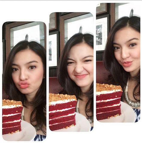 Raline with her yummi red velvet... nom nom Raline Shah, Patrick Star, Whatsapp Number, Nom Nom, Natural Makeup, Red Velvet, Indonesia, Velvet, Film