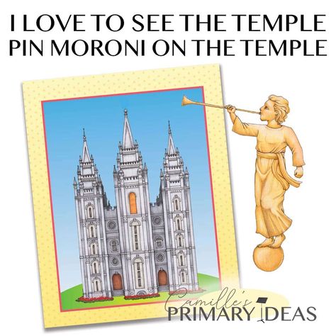 How to teach the Primary song I Love to See the Temple in singing time, I Love to See the Temple Primary singing time lesson plan ideas Lesson Plan Ideas, Angel Moroni, Time Lessons, Primary Songs, Primary Singing Time, Primary Ideas, Families Are Forever, Flip Chart, Singing Time