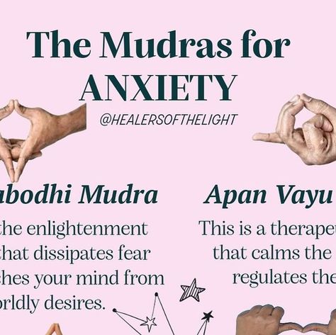 Healers of the Light on Instagram: "Mudras are simple yet powerful tools that can be used to help you improve your physical, emotional, and mental state. ⠀ ⠀ They send impulses to the nervous system and regulate the energies in the body. They are most effective when used regularly.⠀ ⠀ There’s no exact information about how long to hold each mudra for; you have to listen to your body.⠀ Start with 5 minutes per mudra and increase the time up to 15 minutes per mudra, per day during your meditation.⠀ ⠀ Although mudras will work anyway while you are doing something else, they are more effective when you are calm so their signal can be clearly sent to the nervous system without any other interference.⠀ ⠀ #anxiety  #wellness #health" Emotional Regulation, Acupuncture, Nervous System, Listening To You, Improve Yourself, Meditation, Energy, Physics, Healing