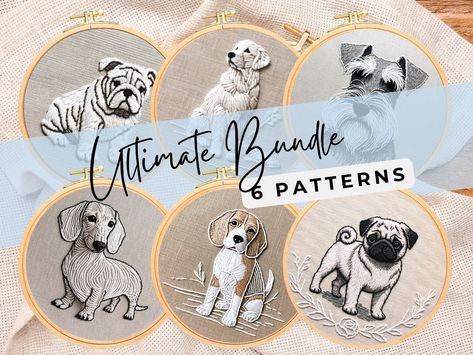 🌟 Ultimate Dog Lover's Embroidery Bundle: 6 Digital Patterns in One! Delight in the art of embroidery with our exclusive bundle of six adorable dog breed patterns. This comprehensive collection includes Dachshund, Beagle, Pug, Schnauzer, Golden Retriever, and Bulldog designs, each rendered in charming detail. Perfect for DIY enthusiasts and dog lovers alike, these patterns are ideal for creating unique felt ornaments or personalized gifts. ✨ This Bundle Includes: Six digital embroidery patterns: Dachshund, Beagle, Pug, Schnauzer, Golden Retriever, and Bulldog. Each pattern is provided as a PDF for easy download and printing. Beginner-friendly instructions, ensuring a joyful crafting experience. 🎁 Craft and Gift with Love: A treasure trove for creating handmade Christmas ornaments or thou Dog Embroidery Patterns, Dog Embroidery Designs, Digital Embroidery Patterns, Needle Crafts, Digital Patterns, Embroidery Materials, Presents For Friends, Handmade Christmas Ornaments, Unique Presents