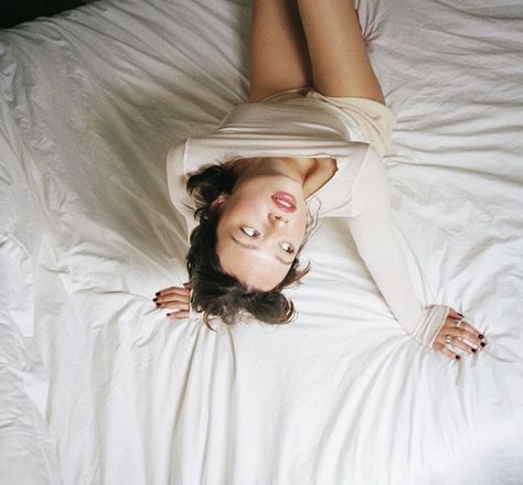 Laying On Bed Photoshoot, Hotel Bed Photoshoot, Bed Instagram Pictures, Bed Photoshoot Aesthetic, Room Photoshoot Ideas, Body Suit Photoshoot, Photoshoot Bedroom, Coquette Photoshoot, Morgan Maher