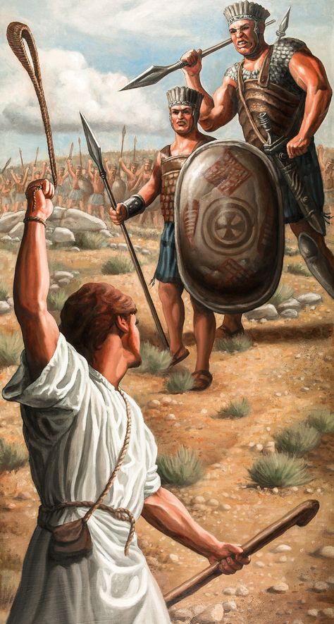 Philistine Warrior, Alchemy Art, Bible Mapping, Jesus Drawings, Spiritual Images, Jesus Christ Artwork, David And Goliath, Bible Illustrations, Jesus Photo