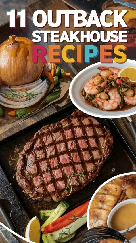 Vanguard : Authentic Outback Steakhouse flavors await in these 11 recipes, but can you resist the temptation of recreating their signature dishes at home? Outback Steakhouse Recipes, Outback Recipes, Steakhouse Recipes, Outback Steakhouse, Recipes To Try At Home, Copycat Restaurant Recipes, Desserts Healthy, Steak House, Cook Up A Storm