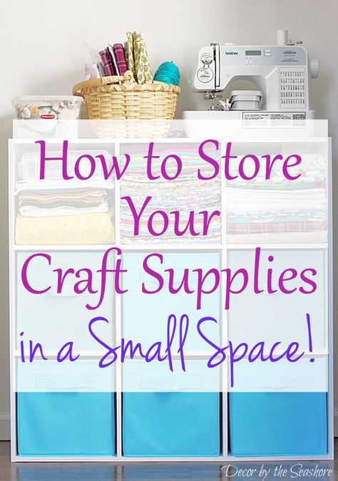 Need help organizing and storing your craft supplies in a small space? Check out these helpful craft storage tips and follow the easy instructions to organize your craft supplies! These small space craft storage ideas are perfect for small home and apartm Quilting Storage, Rooms Organization, Organize Crafts, Supply Organization, Office Organizing, Organizing Life, Craft Storage Organization, Coin Couture, Craft Station