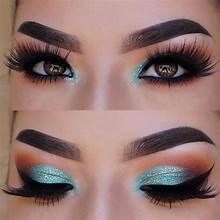 dramatic smoky turquoise eye makeup looks - Yahoo Image Search Results Trendy Eyeshadow, Smokey Eyeshadow, Summer Makeup Looks, Glitter Eye Makeup, Makeup Guide, Make Up Looks, Eye Makeup Tips, Glitter Eyes, Eye Makeup Art