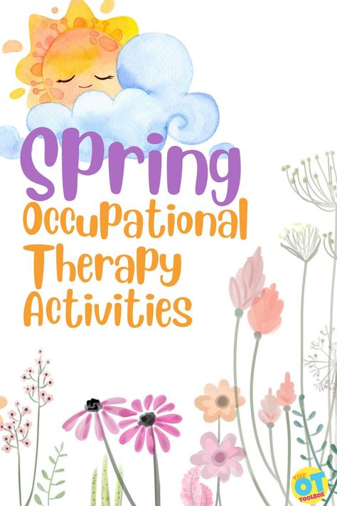 Use these Spring activities in occupational therapy sessions or in the classroom or home to support child development. Includes Spring handwriting, Spring visual perception, Spring crafts, Spring sensory activities, Spring fine motor activities, and Spring gross motor activities! Visual Processing Activities, Spring Sensory Activities, Spring Fine Motor Activities, Auditory Processing Activities, Vestibular Activities, Proprioceptive Activities, Occupational Therapy Schools, Fine Motor Play, Spring Sensory