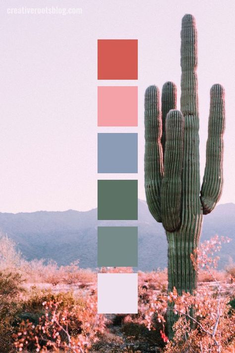 Joshua Tree Color Palette, Desert Color Palette, Pastel Color Schemes, Pink Desert, Desert Colors, Color Schemes Colour Palettes, Color Palette Pink, Green Colour Palette, Desert Sunset