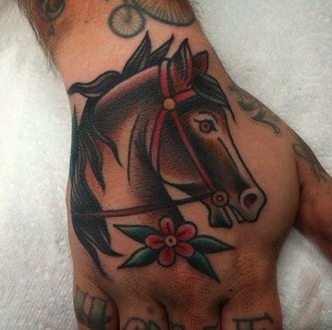 Traditional Tattoo Horse, Horse Tattoo Design, Cowgirl Tattoos, Unicorn Tattoos, Western Tattoos, Traditional Tattoo Art, Horse Tattoo, Traditional Tattoo Flash, Traditional Tattoos