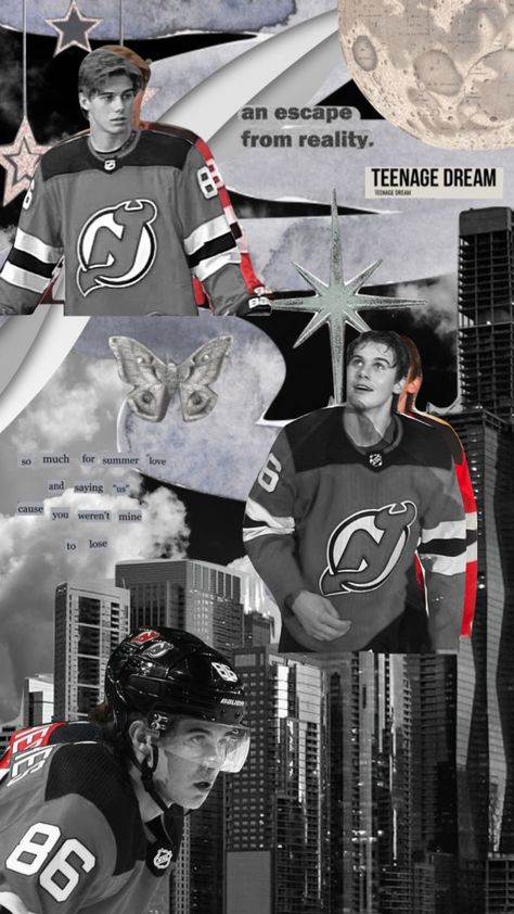 Nhl Wallpaper, Ducks Hockey, Jack Hughes, Hot Hockey Players, Brunette Hair With Highlights, Nhl Players, New Jersey Devils, National Hockey League, Nhl Hockey