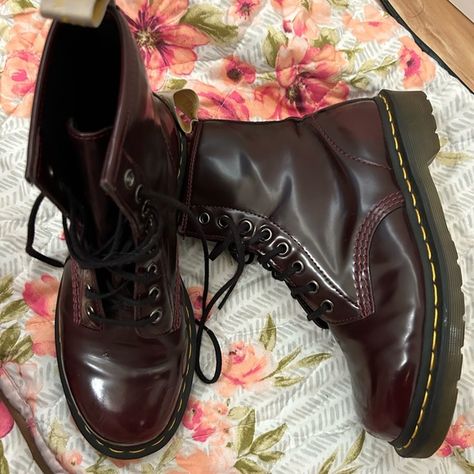 Dr Martens “Air Wair” Cherry Red — Oxford Rub Off USW 8. used great condition Dr Martens Cherry Red, Han Aesthetic, Female Boots, 2024 Style, Dr Martens Shoes, Martens Shoes, Wardrobe Style, Cherry Red, Winter Clothes