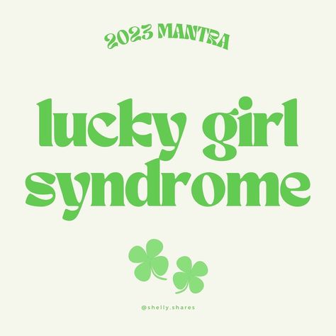 graphic saying lucky girl syndrome with four leaf clovers Lucky Girl Syndrome, Vision Board Manifestation, Manifestation Board, Words Of Affirmation, Self Love Affirmations, Happy Words, Positive Self Affirmations, Love Affirmations, Manifestation Affirmations